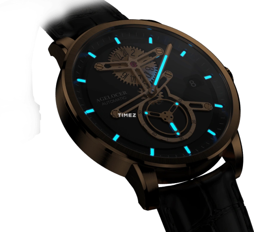 Agelocer,Astronomer 42mm,42mm,Stainless Steel,Stainless Steel,Black,Automatic,Day,Sapphire,Crystal Glass,5505D2