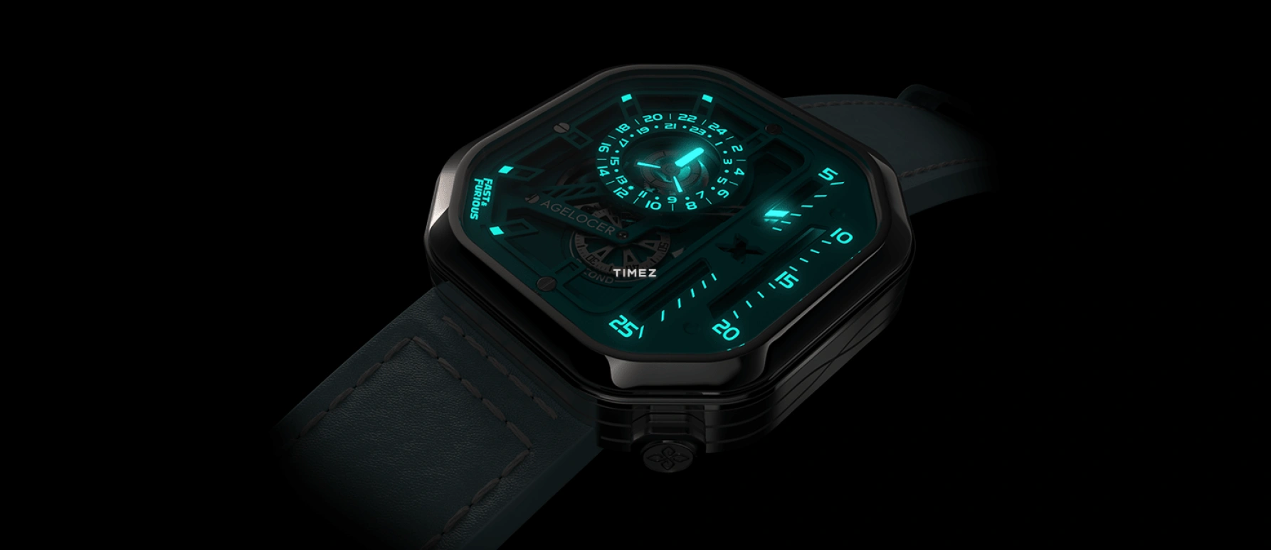 Agelocer,Racing 44.50x44.50mm,44.50x44.50mm,Stainless Steel,Stainless Steel,Dark Green,Automatic,Sapphire,Square,5815A5
