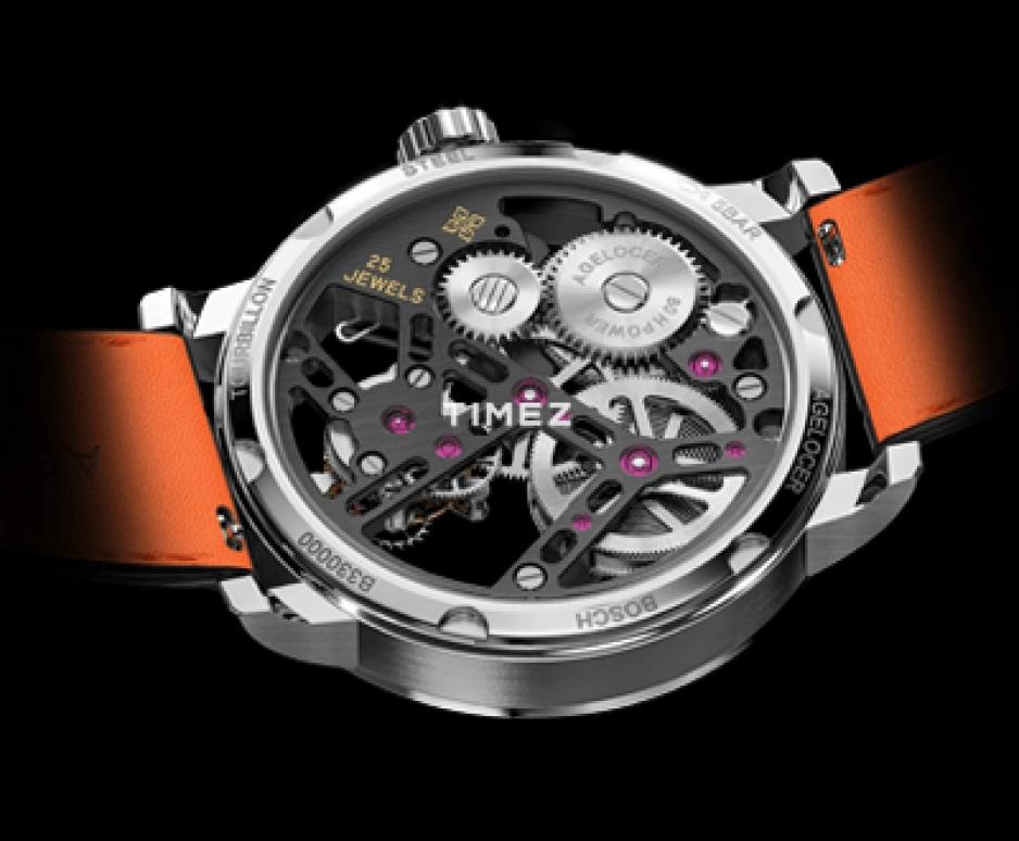 Agelocer,Tourbillon 40mm,40mm,Stainless Steel,Crystal,Skeleton,Handwound,Tourbillon,Sapphire,Crystal Glass,9001E1