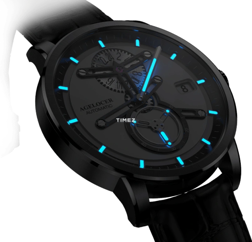 Agelocer,Astronomer 42mm,42mm,Stainless Steel,Stainless Steel,White,Automatic,Day,Sapphire,Crystal Glass,5501A1