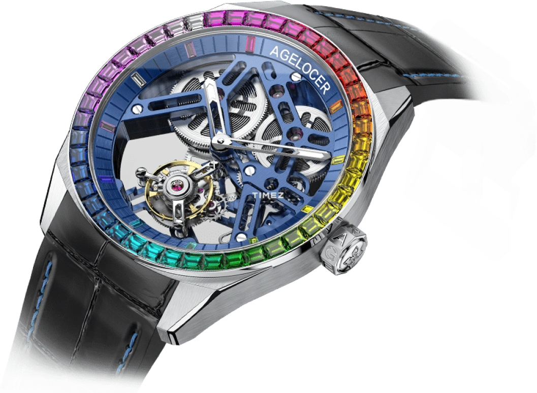 Agelocer,Tourbillon 42mm,42mm,Stainless Steel,Stainless Steel,Skeleton,Handwound,Tourbillon,Sapphire,Crystal Glass,9104K6