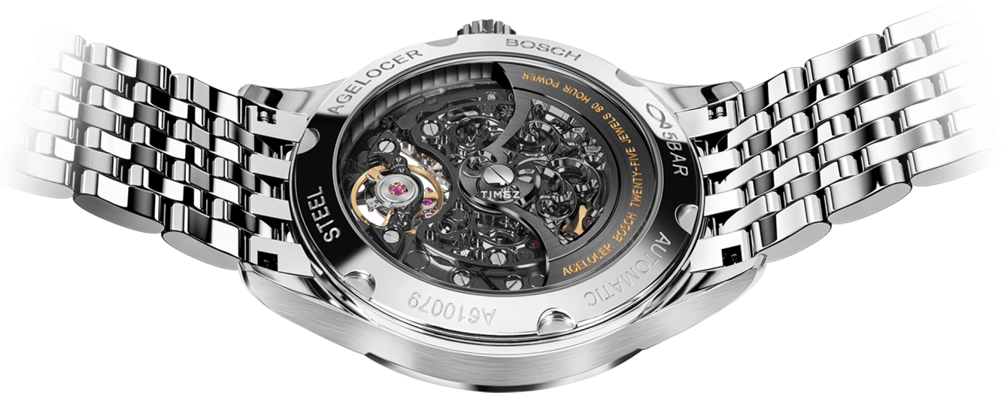 Agelocer,Schwarzwald 40mm,40mm,Stainless Steel,Black,Automatic,Sapphire,Crystal Glass,Round,5402A9