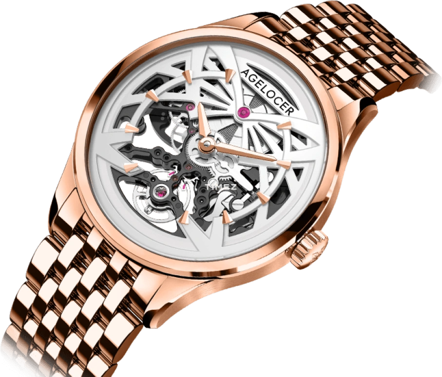 Agelocer,Schwarzwald 41mm,41mm,Stainless Steel,Skeleton,Automatic,Sapphire,Crystal Glass,Round,6101D9