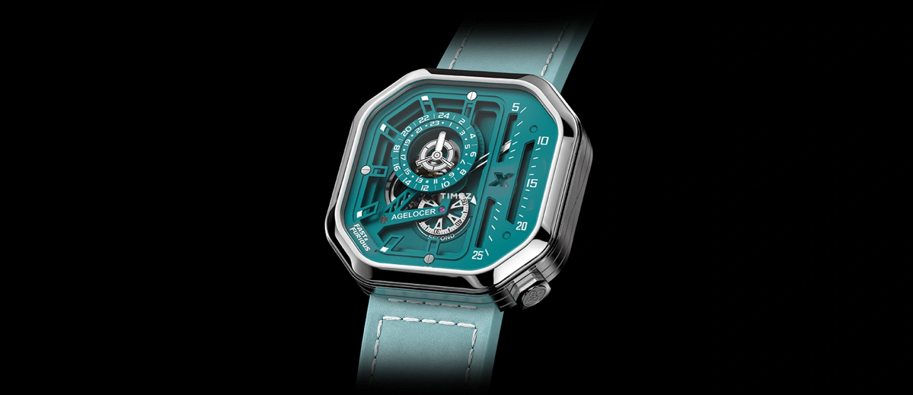 Agelocer,Racing 44.50x44.50mm,44.50x44.50mm,Stainless Steel,Stainless Steel,Dark Green,Automatic,Sapphire,Square,5815A5