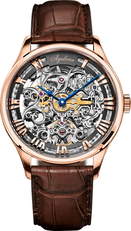 Agelocer,Schwarzwald 40mm,40mm,Stainless Steel,Silver White,Automatic,Sapphire,Crystal Glass,Round,5401D2