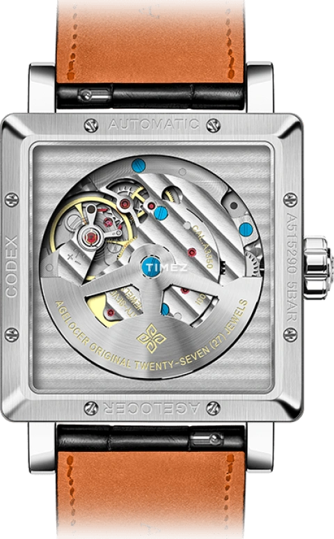 Agelocer,Codex 35mm,35mm,Stainless Steel,White,Automatic,Day,Sapphire,Crystal Glass,3302A1