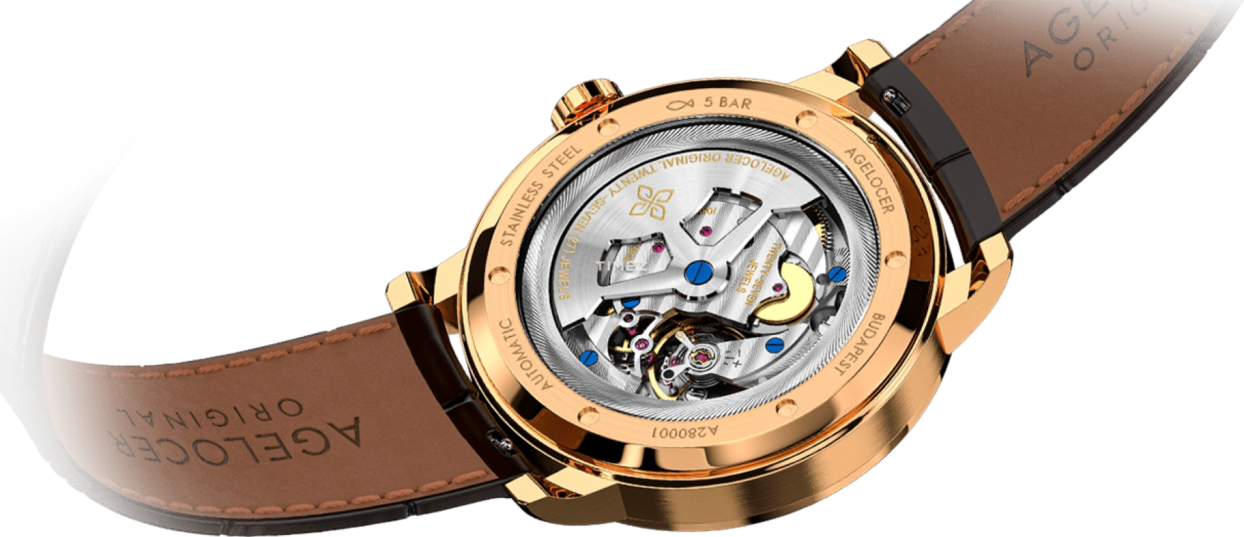 Agelocer,Astronomer 42mm,42mm,Stainless Steel,Stainless Steel,Grey,Automatic,Day,Sapphire,Crystal Glass,5503D2