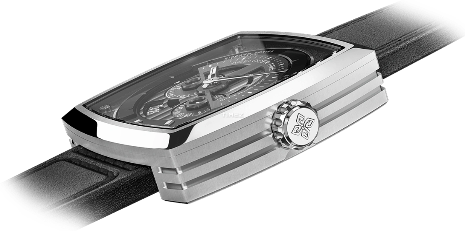 Agelocer,BigBang 43mm,43mm,Stainless Steel,Black,Automatic,Day,Sapphire,Crystal Glass,5602A1