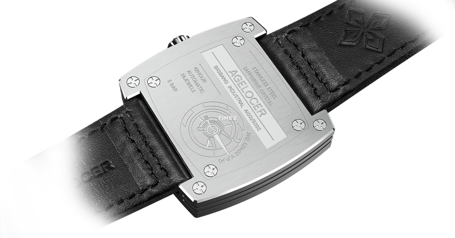 Agelocer,BigBang 43mm,43mm,Stainless Steel,Black,Automatic,Day,Sapphire,Crystal Glass,5602A1