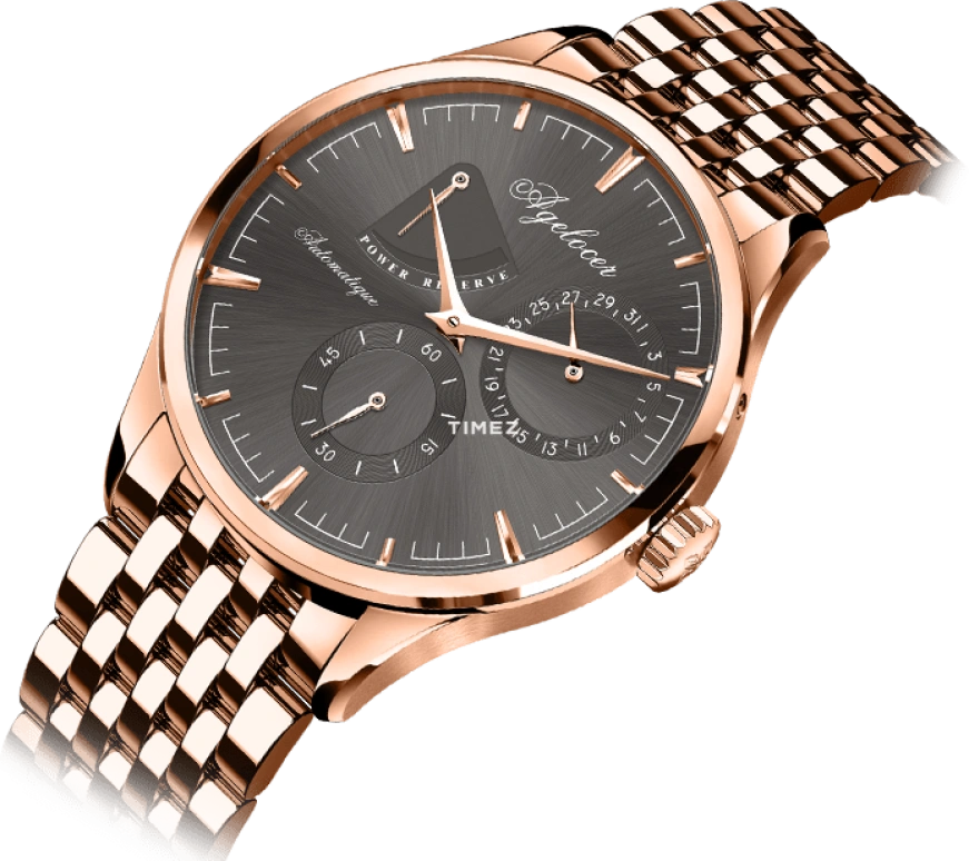 Agelocer,Budapest 40mm,40mm,Stainless Steel,Brown,Automatic,Day,Power Reserve Indicator,4103D9