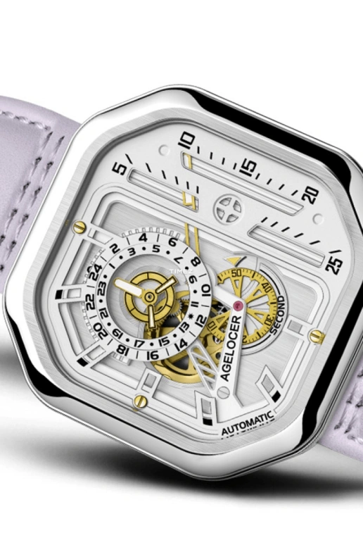 Agelocer,BigBang 44mm,44mm,Stainless Steel,White,Automatic,Sapphire,Crystal Glass,Square,5809A7