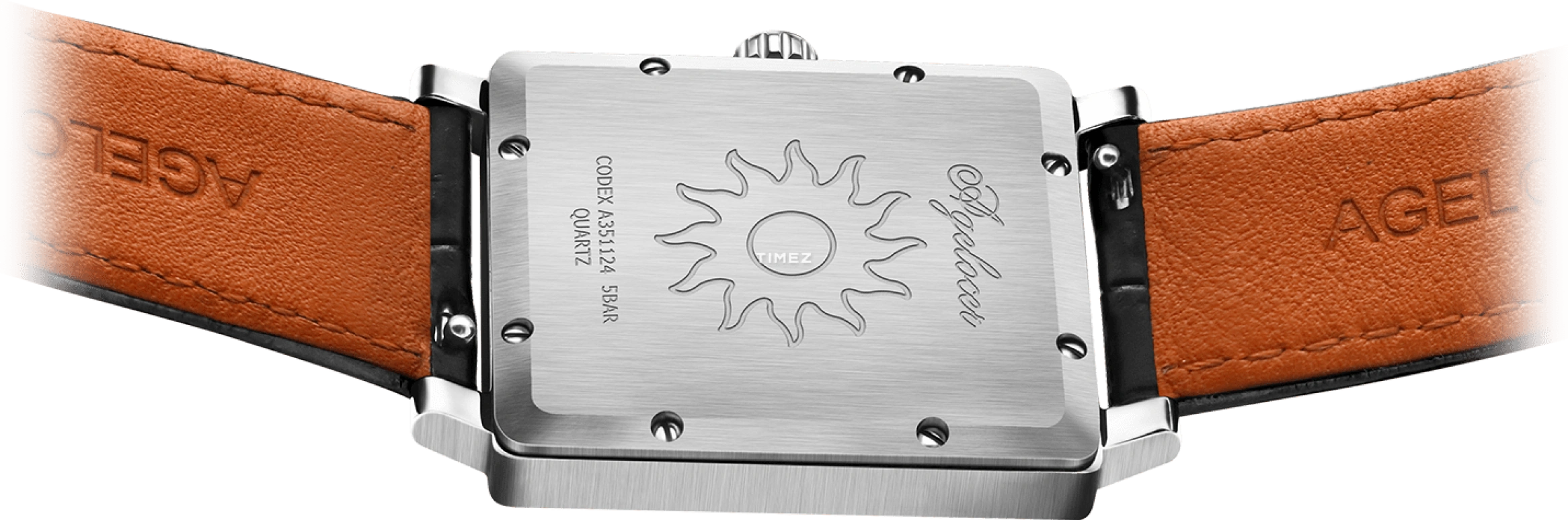 Agelocer,Codex 30mm,30mm,Stainless Steel,White,Quartz,Sapphire,Crystal Glass,Square,3402A1