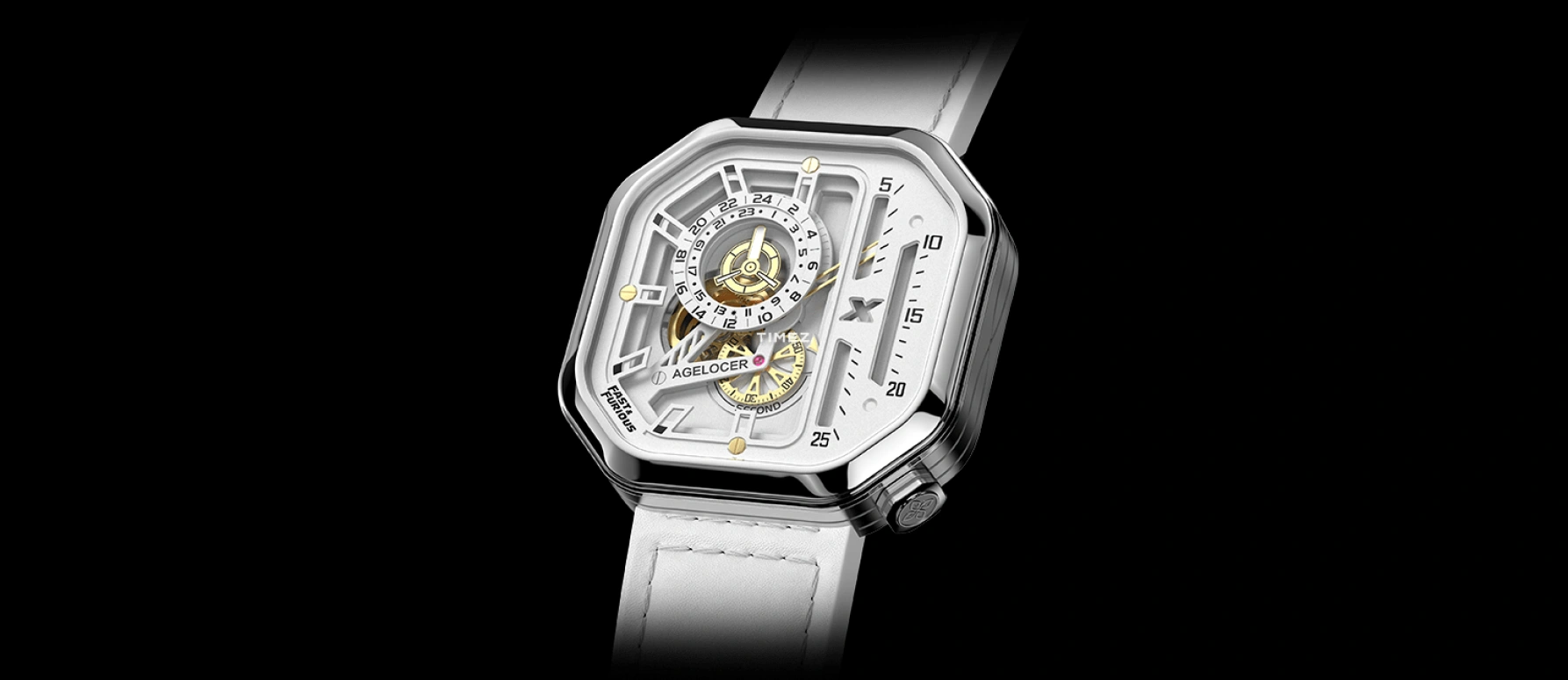 Agelocer,Racing 44.50x44.50mm,44.50x44.50mm,Stainless Steel,Stainless Steel,White,Automatic,Sapphire,Square,5819A10