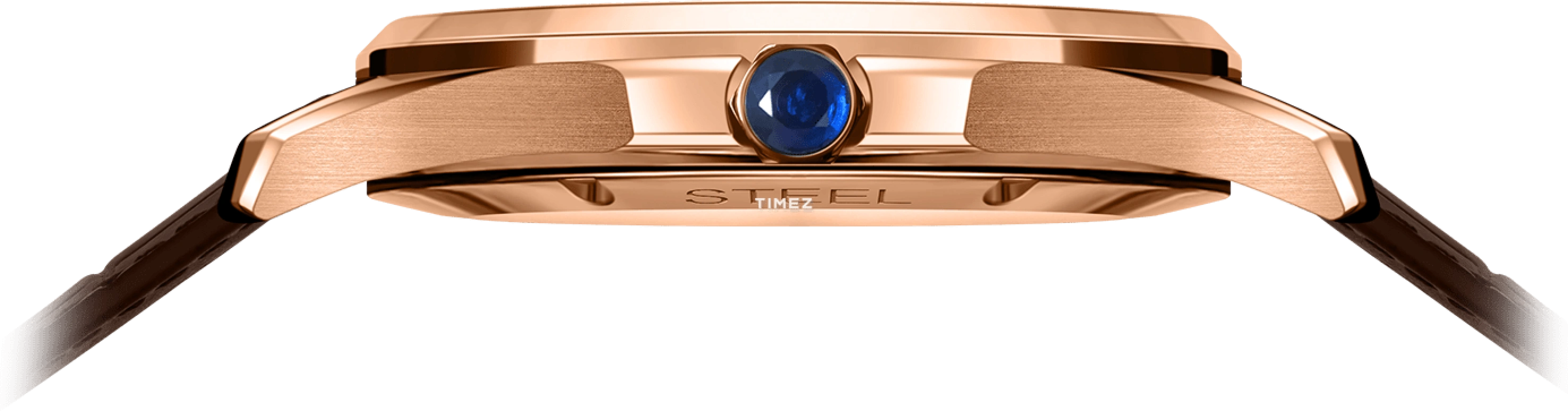 Agelocer,Baikal 40mm,40mm,Stainless Steel,Crystal,Brown,Automatic,Day,Sapphire,Crystal Glass,6303F2