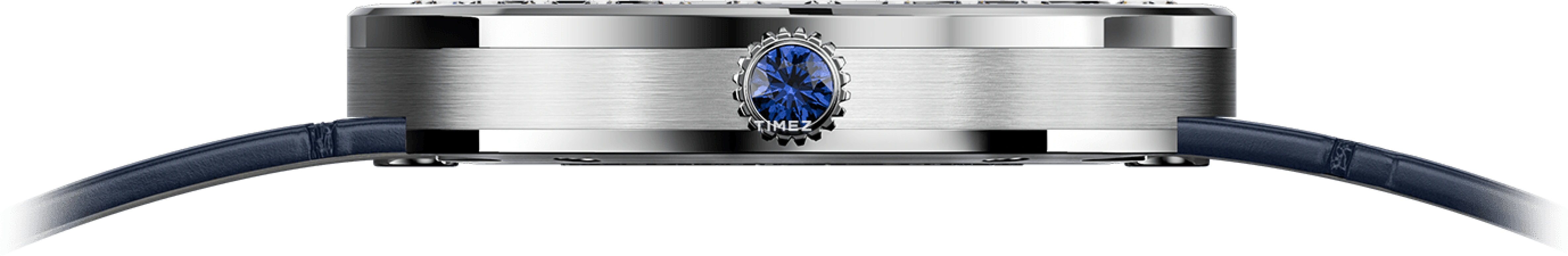 Agelocer,Baikal 36mm,36mm,Stainless Steel,Crystal,Blue,Quartz,Sapphire,Crystal Glass,Round,6604A6