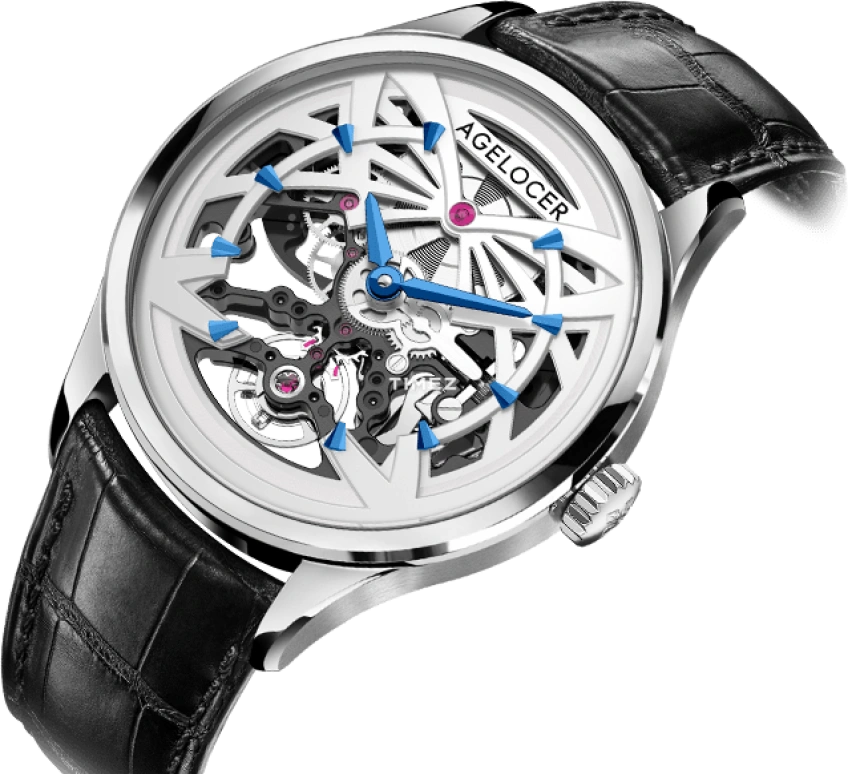Agelocer,Schwarzwald 41mm,41mm,Stainless Steel,Skeleton,Automatic,Sapphire,Crystal Glass,Round,6101A1
