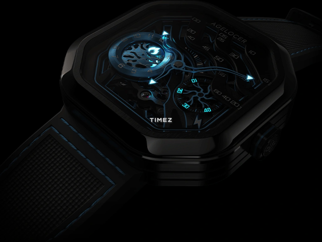 Agelocer,Volcano 44.50x44.50mm,44.50x44.50mm,Stainless Steel,Stainless Steel,Skeleton,Automatic,Sapphire,Crystal Glass,Square,5006J6