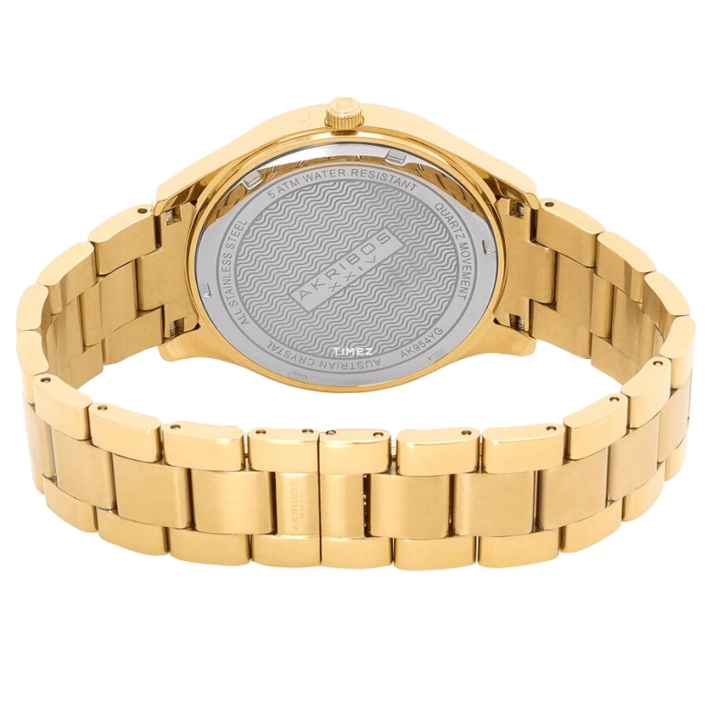 Akribos XXIV,Women’s Watches 42mm,42mm,Stainless Steel,White,Quartz,Day,Hardlex,AK954YG