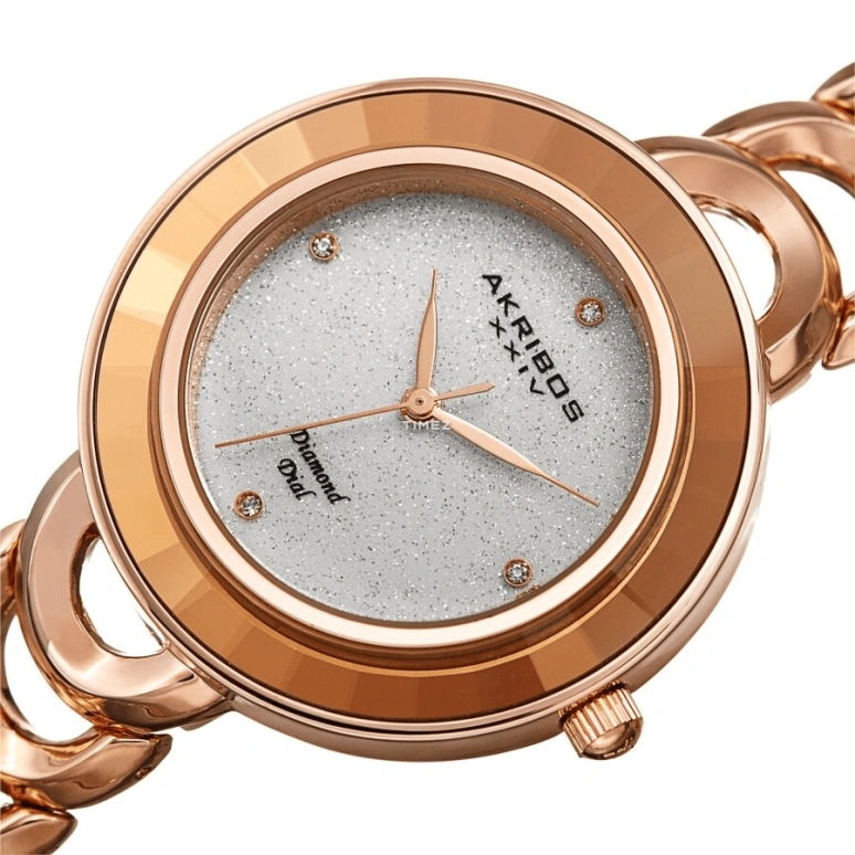 Akribos XXIV,Women’s Watches 36mm,36mm,Composite,Silver,Quartz,Hardlex,Round,AK1088RG