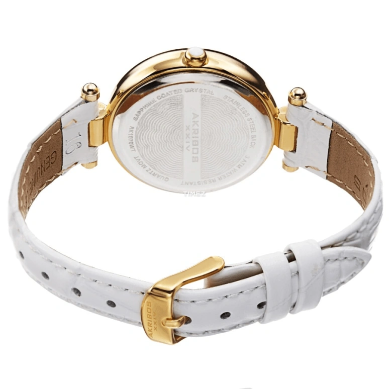 Akribos XXIV,Women’s Watches 35mm,35mm,Composite,White,Quartz,Day,Hardlex,AK1070WT