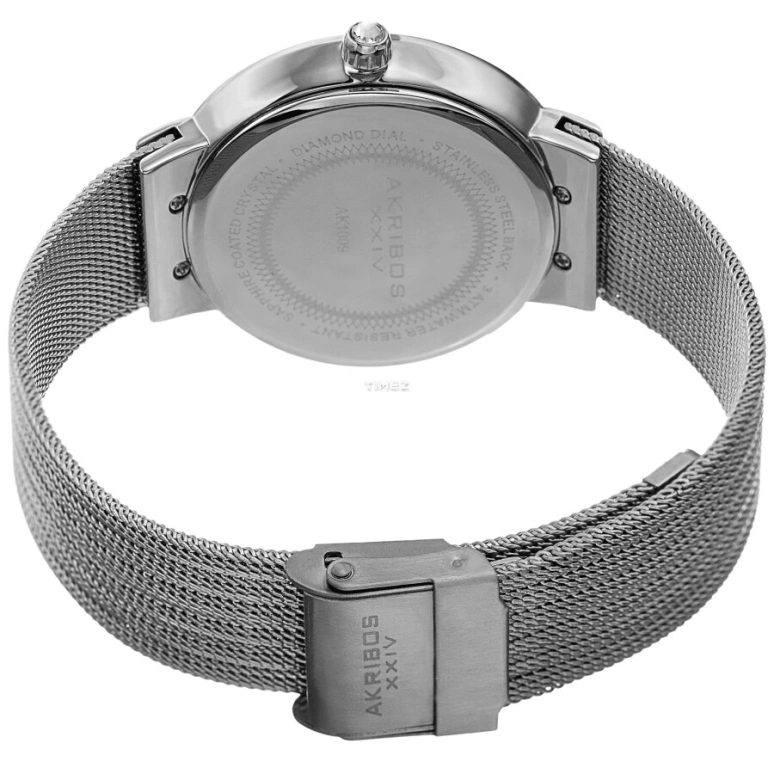 Akribos XXIV,Women’s Watches 36mm,36mm,Composite,White,Quartz,Hardlex,Round,AK1009SS