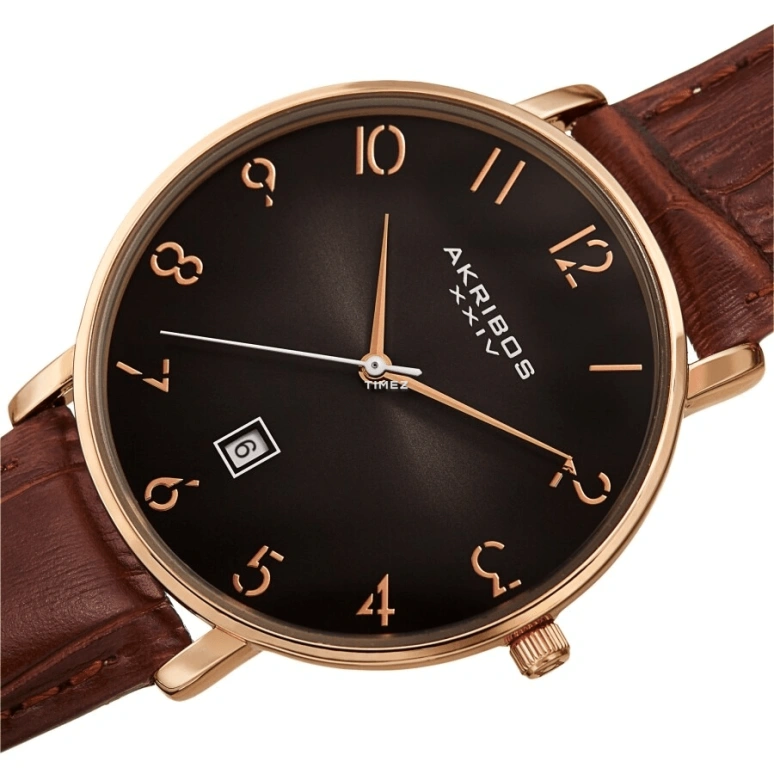 Akribos XXIV,Men’s Watches 38mm,38mm,Composite,Grey,Quartz,Day,Hardlex,AK1077RG