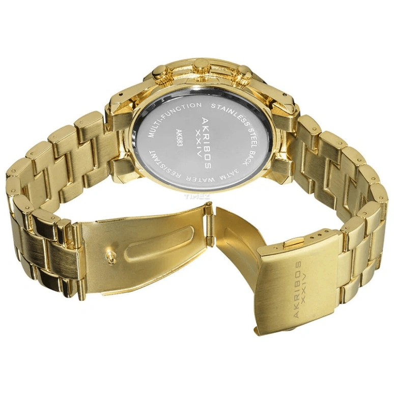 Akribos XXIV,Women’s Watches 44.50mm,44.50mm,Composite,Gold,Quartz,Date,Day,AK583YG