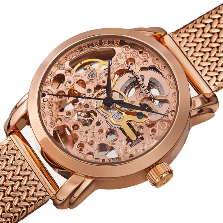 Akribos XXIV,Women’s Watches 32mm,32mm,Composite,Skeleton,Rose Gold,Quartz,Sapphire,Hardlex,Round,AKS191107RG