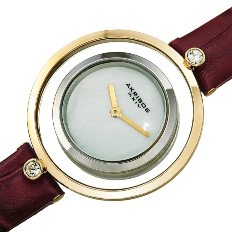 Akribos XXIV,Women’s Watches 33mm,33mm,Composite,White,Quartz,Hardlex,Round,AK1060PU