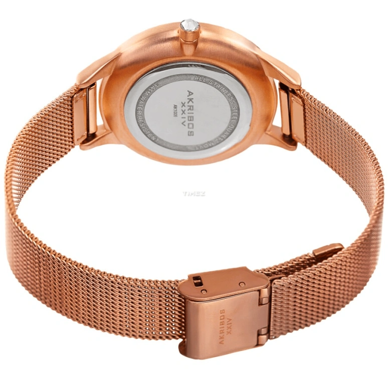 Akribos XXIV,Women’s Watches 35mm,35mm,Composite,Rose Gold,Quartz,Hardlex,Round,AK1005RG