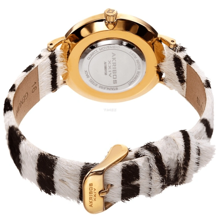 Akribos XXIV,Women’s Watches 36mm,36mm,Composite,White,Quartz,Hardlex,Round,AK1080YG