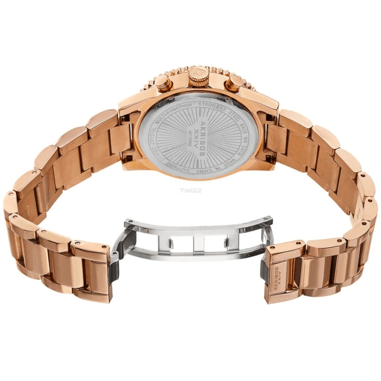 Akribos XXIV,Women’s Watches 37mm,37mm,Composite,Champagne,Quartz,Date,Day,AK1100RG