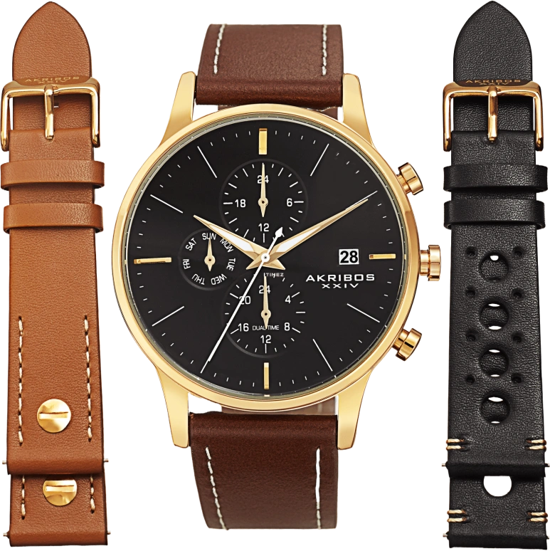 Akribos XXIV Men’s Watches AKS191105YGBR-S