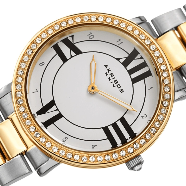 Akribos XXIV,Women’s Watches 36mm,36mm,Composite,White,Quartz,Hardlex,Round,AK1036TTG