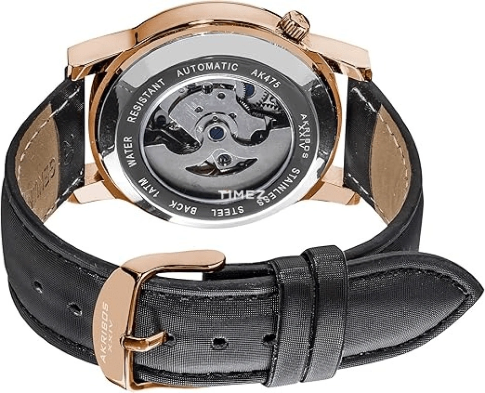 Akribos XXIV,Women’s Watches 38mm,38mm,Composite,Silver White,Skeleton,Automatic,Sapphire,Hardlex,Round,AK475RG