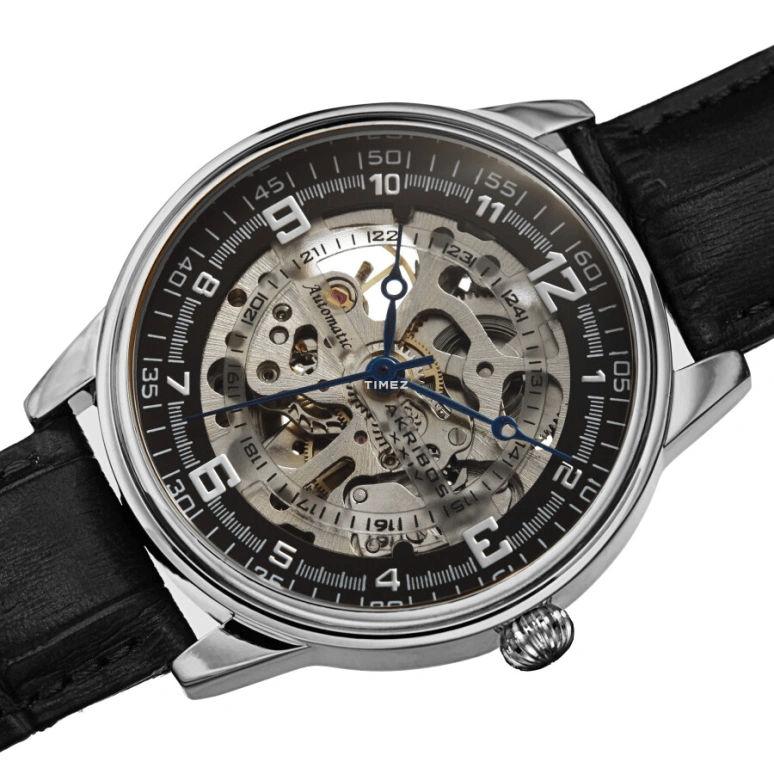 Akribos XXIV,Men’s Watches 41mm,41mm,Composite,Black,Skeleton,Automatic,Hardlex,Round,AK1073SS