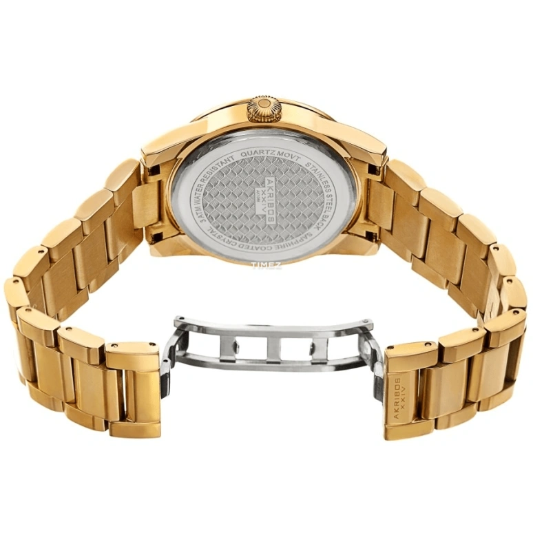 Akribos XXIV,Men’s Watches 41mm,41mm,Composite,Grey,Quartz,Day,Hardlex,AK1056YGN