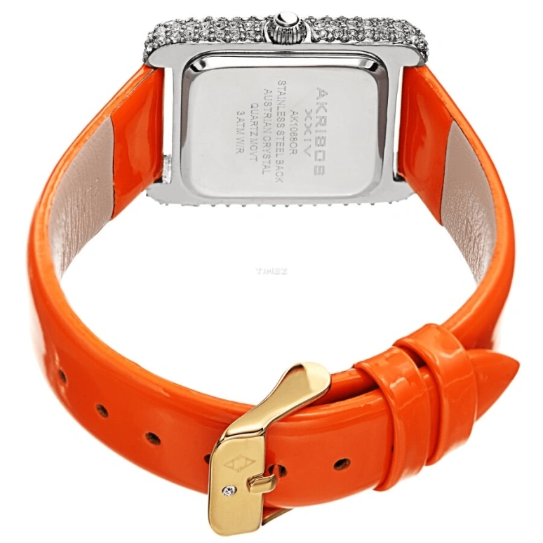 Akribos XXIV,Women’s Watches 27mm,27mm,Brass,White,Quartz,Hardlex,Rectangular,AK1068OR