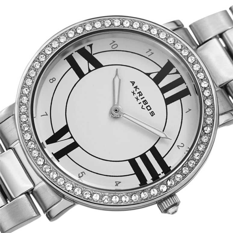 Akribos XXIV,Women’s Watches 36mm,36mm,Composite,White,Quartz,Hardlex,Round,AK1036SS