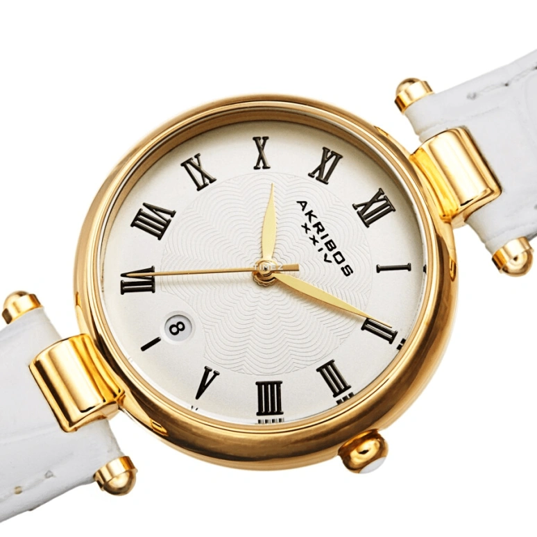 Akribos XXIV,Women’s Watches 35mm,35mm,Composite,White,Quartz,Day,Hardlex,AK1070WT