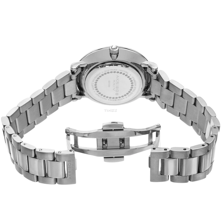 Akribos XXIV,Women’s Watches 36mm,36mm,Composite,White,Quartz,Hardlex,Round,AK1036SS
