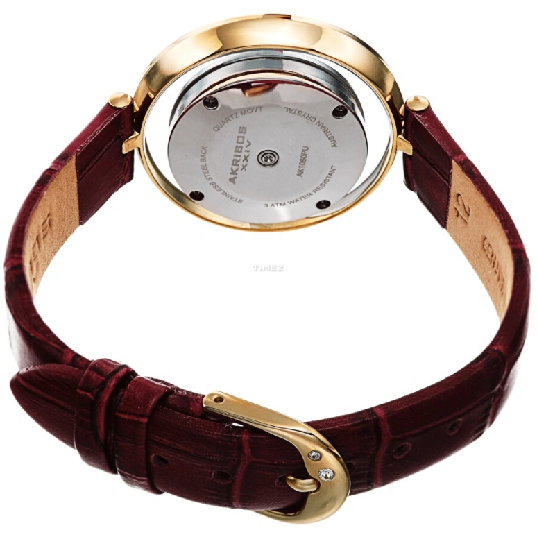 Akribos XXIV,Women’s Watches 33mm,33mm,Composite,White,Quartz,Hardlex,Round,AK1060PU