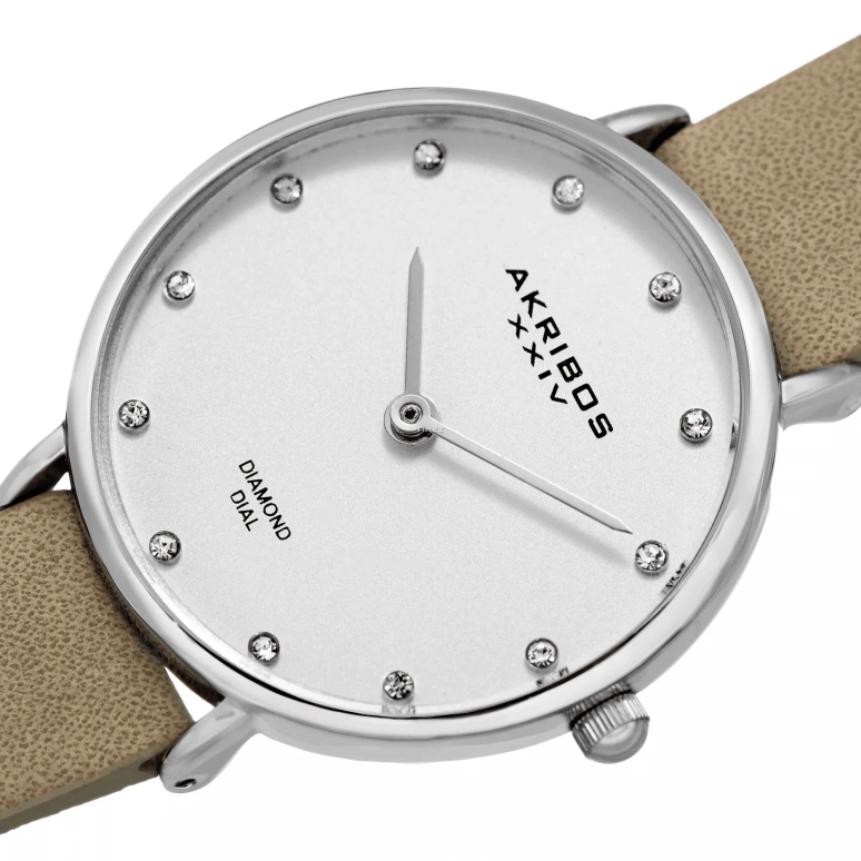 Akribos XXIV,Women’s Watches 28mm,28mm,Composite,White,Quartz,Hardlex,Round,AK882WT