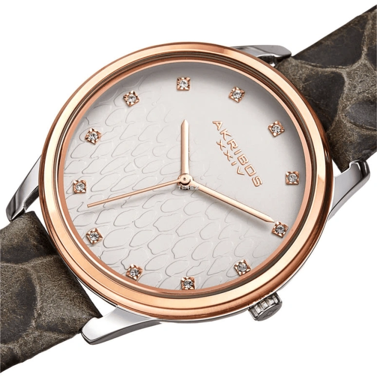 Akribos XXIV,Women’s Watches 35mm,35mm,Composite,Cream,Quartz,Hardlex,Round,AK1115TTR