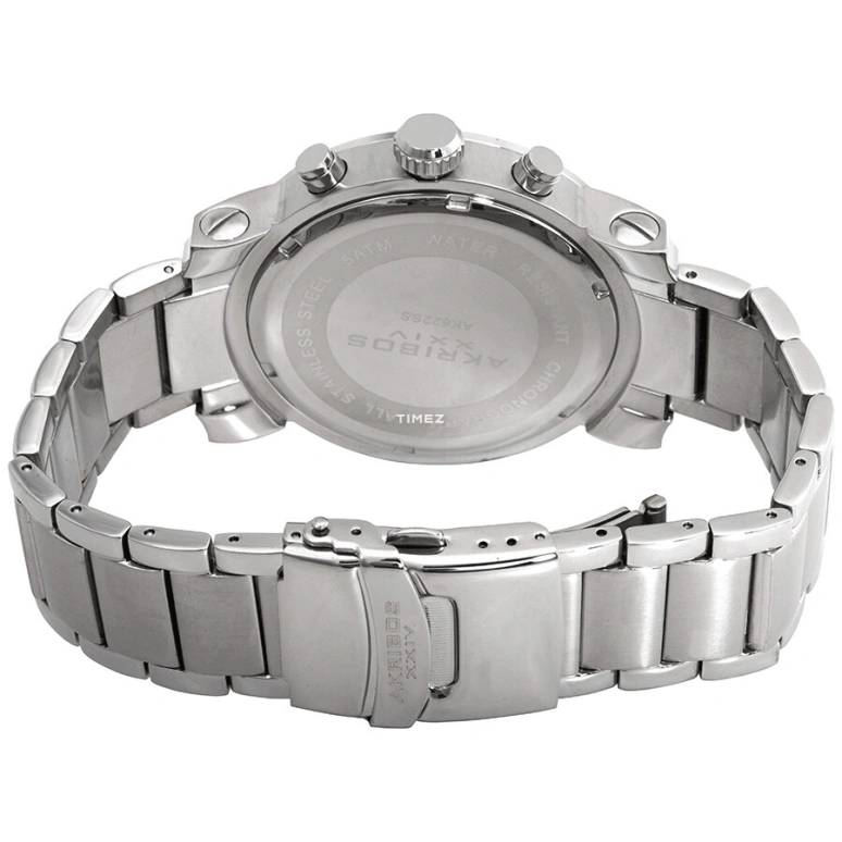 Akribos XXIV,Men’s Watches 47mm,47mm,Stainless Steel,Silver,Quartz,Chronograph,Day,AK622SS