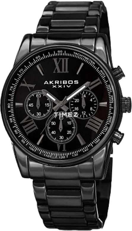 Alexander,Men’s Watches 41mm,41mm,Stainless Steel,Black,Quartz,Chronograph,Hardlex,AK865BK
