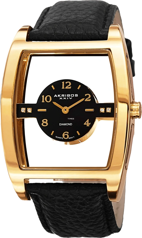 Akribos XXIV,Men’s Watches 39mm,39mm,Stainless Steel,Black,Quartz,Hardlex,Tonneau,AK820YG