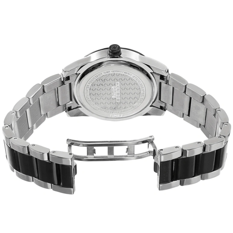 Akribos XXIV,Men’s Watches 41mm,41mm,Composite,Black,Quartz,Day,Dule Time,GMT,AK1055TTB