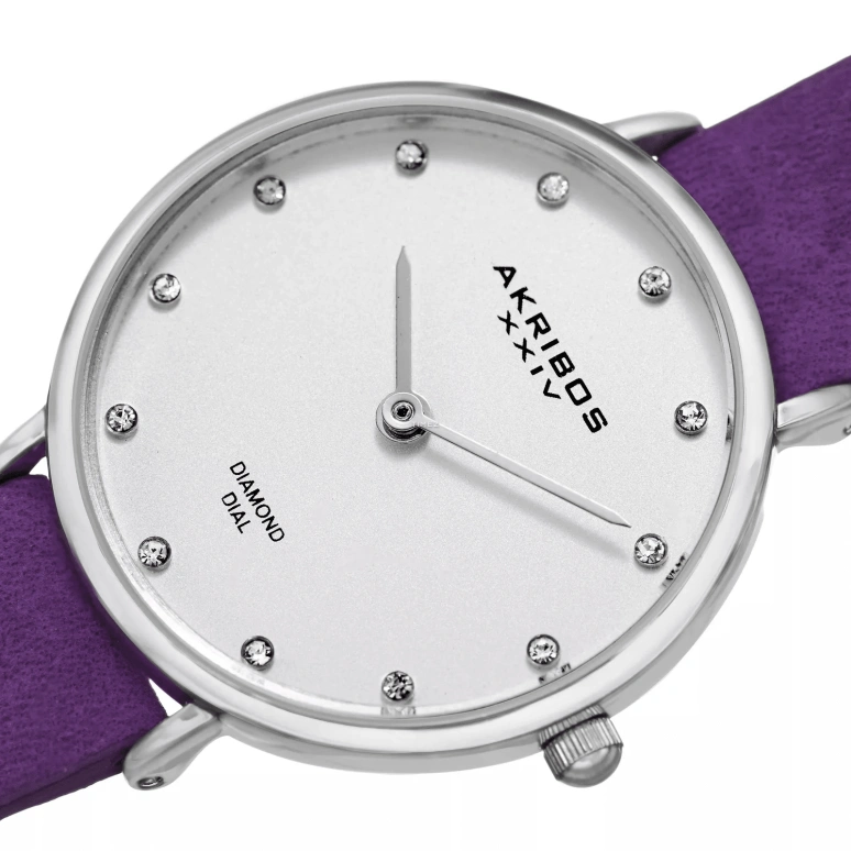 Akribos XXIV,Women’s Watches 28mm,28mm,Composite,Silver,Quartz,Hardlex,Round,AK882PU