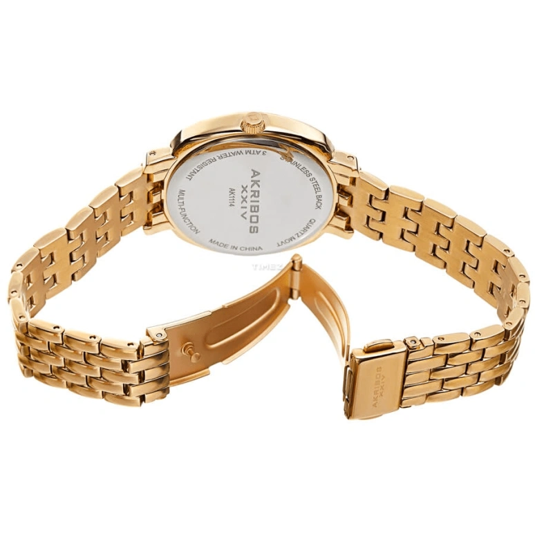 Akribos XXIV,Women’s Watches 36mm,36mm,Composite,White,Quartz,Date,Day,AK1114YG